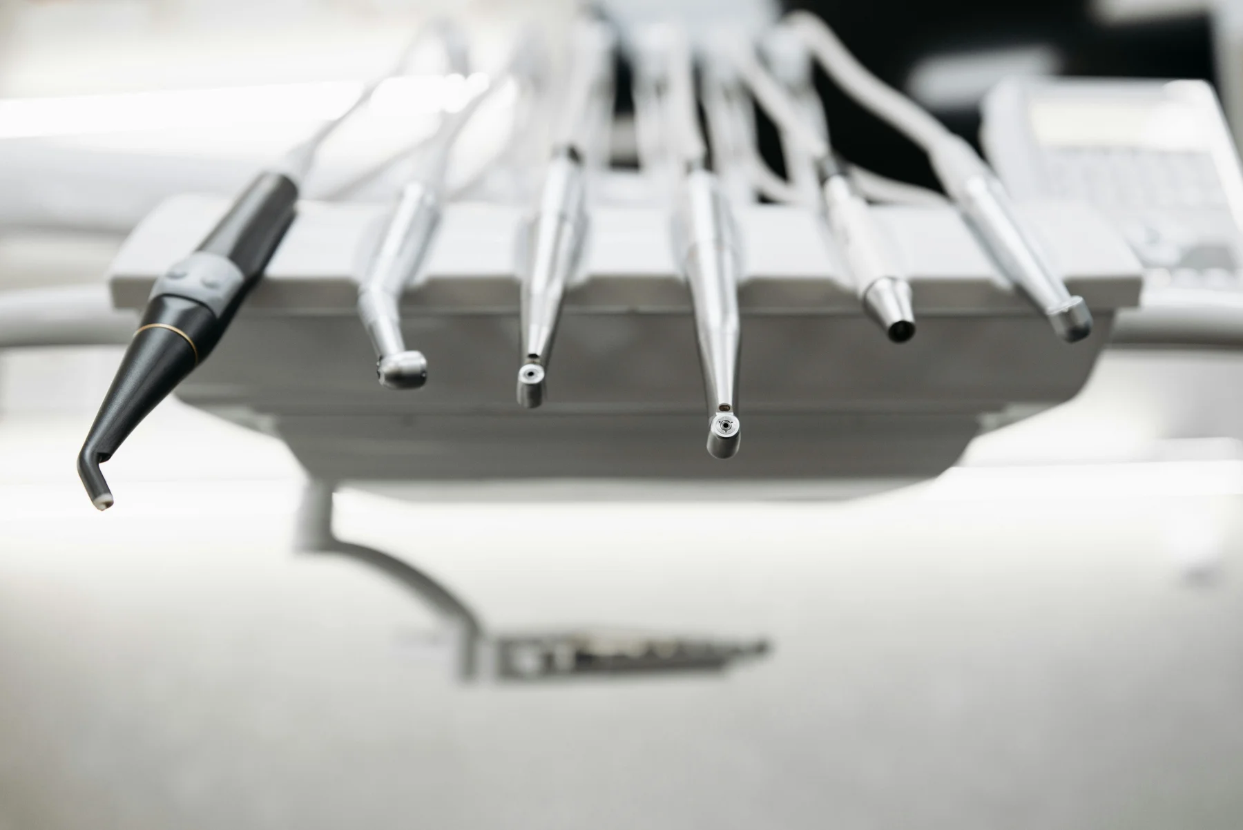 Dental instruments in a clinical setting